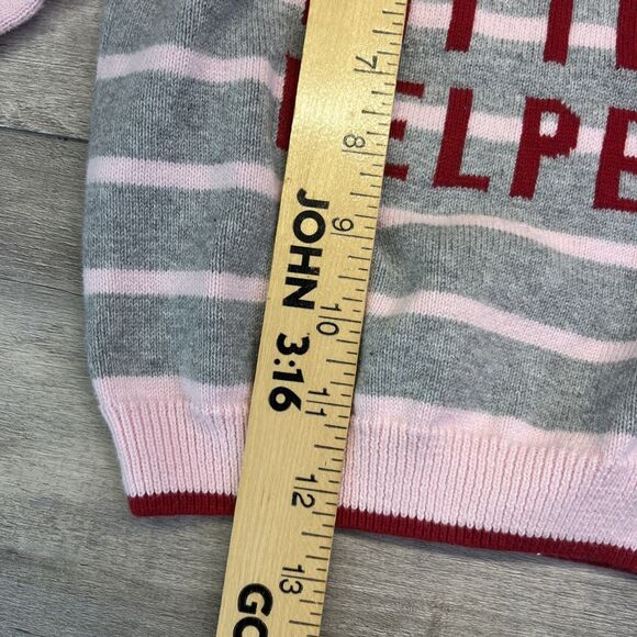 Koala Kids  Knit Crew Neck Sweater Pink Red 12 Mo Santas Little Helper Reindeer - Picture 7 of 14